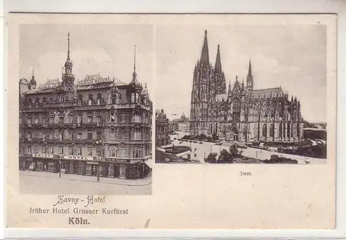 48462 Multi-image Ak Cologne Savoy Hotel précédent Hôtel grand Kurfürst 1909