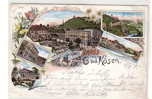 48434 Ak Lithographie Gruss aus Bad Kösen 1895
