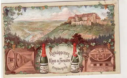 48425 Reklame Ak Freyburg a.U. Rotkäppchen Sekt 1913