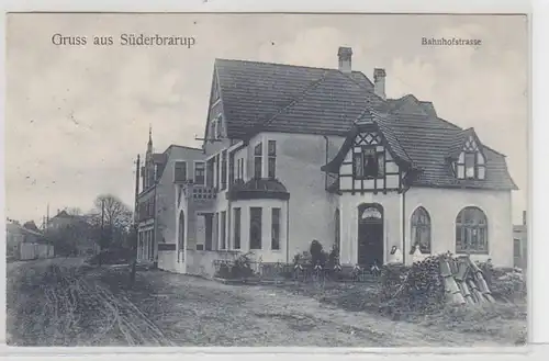 48424 Ak Salutation de la Bahnhofstraße 1908 Müderbrarup