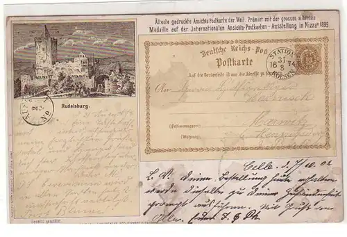 48413 Ak "Rudelsburg älteste Postkarte der Welt" 1902