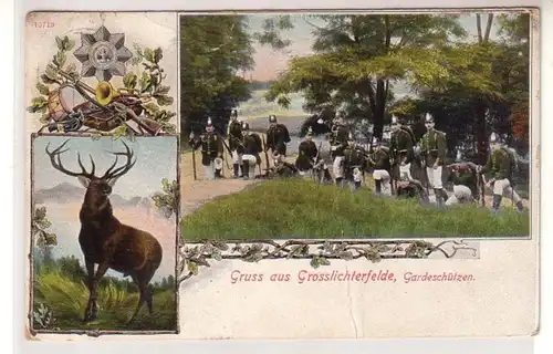 48357 Ak Gruß aus Grosslichterfelde Gardeschützen 1908