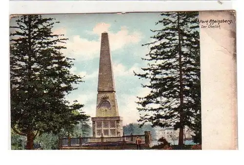 48354 Ak Park Rheinsberg der Obelisk um 1910