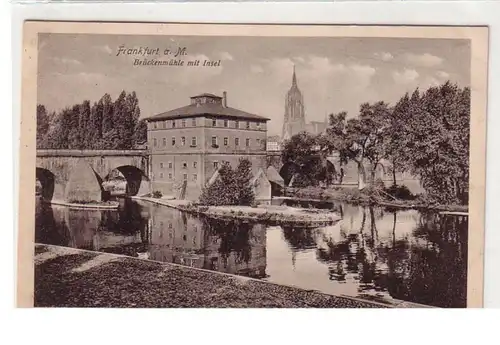 48328 Ak Frankfurt am Main Pont Mühle avec île 1910