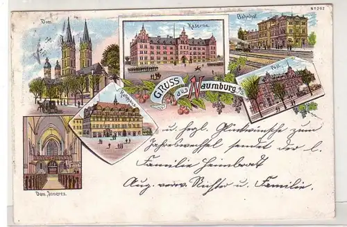 48321 Ak Lithographie Gruss aus Naumburg a.S. 1897