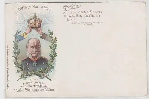 48320 Ak Lithographie Kaiser Wilhelm der Große 1897