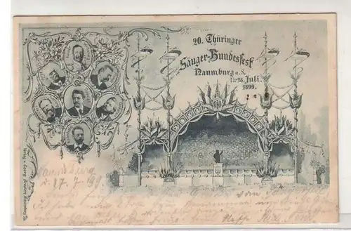 48319 Ak 20. Thüringer Sänger Bundesfest Naumburg 1899