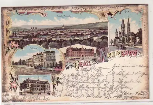 48299 Ak Lithographie Gruss aus Naumburg a.S. 1898