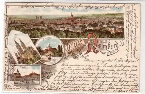 48294 Ak Lithografie Gruss aus Naumburg 1897