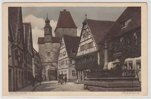 48281 Ak Rothenburg o. Tauber Rödergasse vers 1910