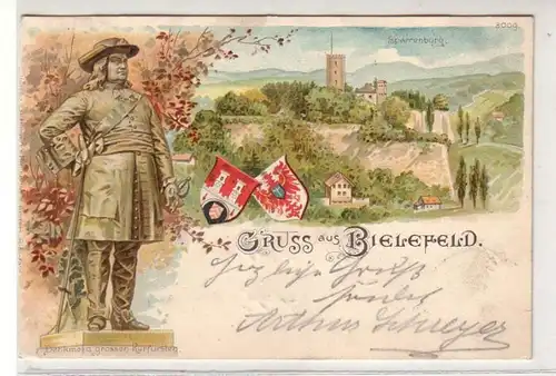 48274 Ak Lithografie Gruss aus Bielefeld Sparrenburg 1902