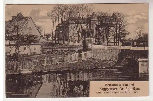 48259 Ak Herrschaftlicher Gasthof Kyffhäuser Großharthau 1919