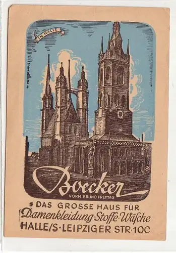48198 Publicité Ak Halle à la Salle Boecker vers 1940