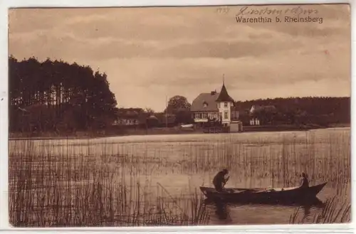 48177 Ak Warentin près de Rheinsberg Vue sur le lac 1919