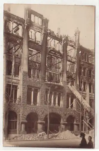 48144 Foto Ak Leipzig Volkshaus nach dem Brand 19.3.1920