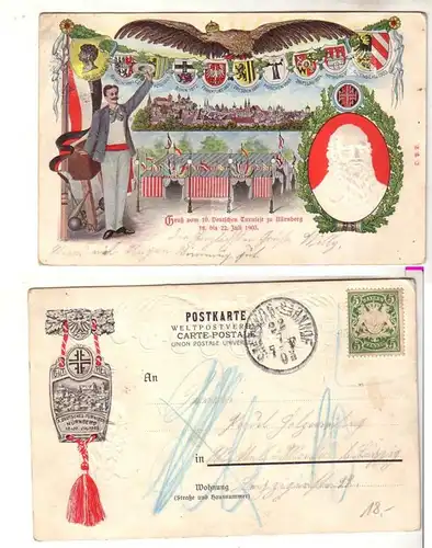 48129 Grage Ak Salutation du dt. Turnfest à Nuremberg 1903