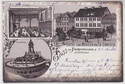 48049 Ak Lithografie Gruß aus Frankenhausen am Kyff.1903