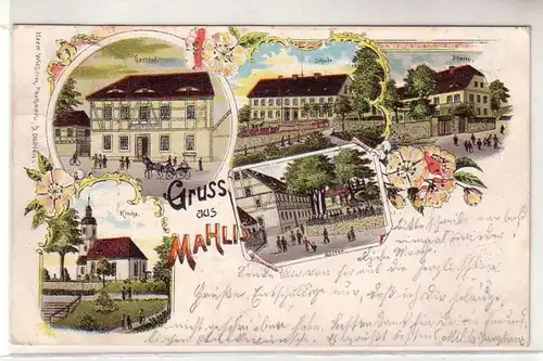 48041 Ak Lithographie Greuss de Mahlis 1899