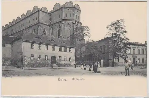 48019 Ak Halle a.S. Domplatz um 1910