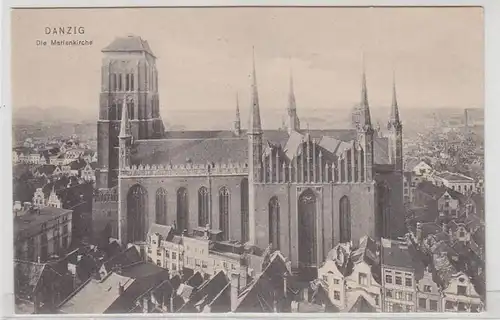 47967 Ak Gdansk l'église de Marie vers 1910