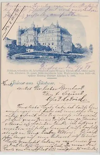 47953 Ak Salutations en Güstrow Château 1899