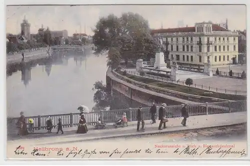 47833 Ak Heilbronn a.N. Vue sur le monument à la bismarck 1906