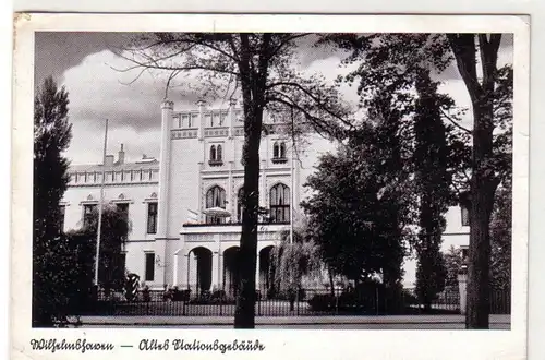 47718 Ak Wilhelmshaven altes Stationsgebäude 1938