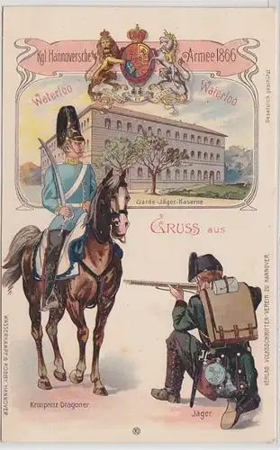 47712 Ak Lithographie royale armée de Hanovre 1866