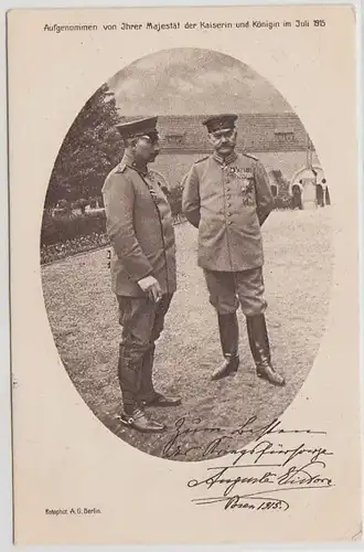 47682 Ak Kaiser Wilhelm II et Hindenburg 1915