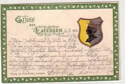 47625 Präge Ak Gruss aus Lauingen (Donau) 1900