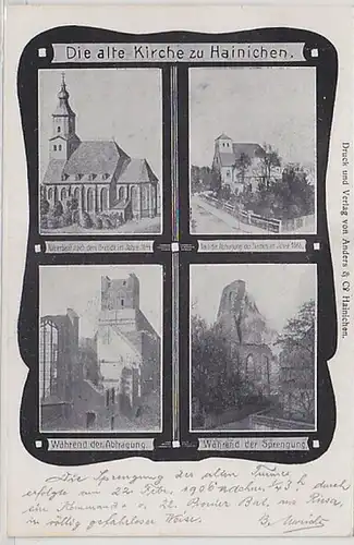 47580 Mehrbild Ak Die alte Kirche zu Hainichen um 1900