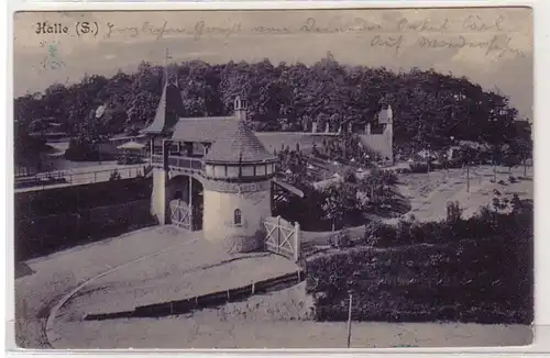 47577 Ak Halle a.S. zoologischer Garten Eingang 1907
