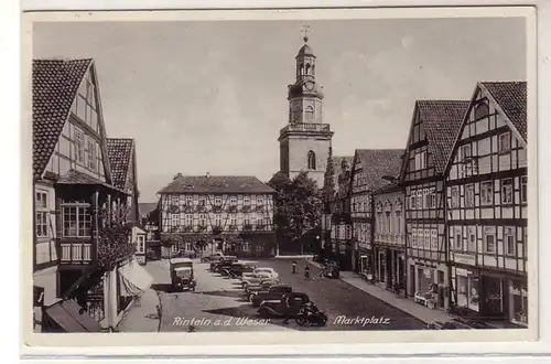 47501 Ak Rinteln an der Weser Marktplatz 1941