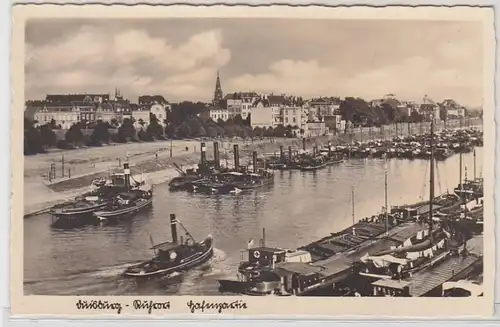 47478 Ak Duisburg Ruhrort Lot port vers 1930