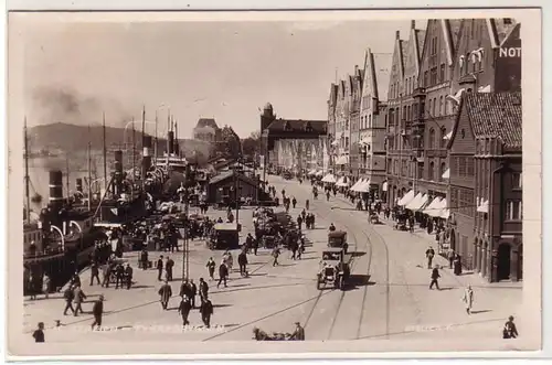 47471 photo Ak Bergen Norvège Tyskebryggen vers 1940