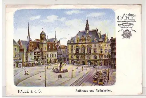 47462 Reklame Ak Halle an der Saale um 1910