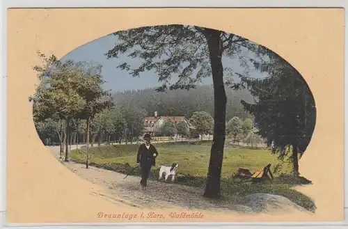 47430 Ak Braunlage im Harz Waldmühle 1910