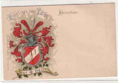 4742 Studentika Ak Hainichen "Fidelitas soit la bannière" vers 1900