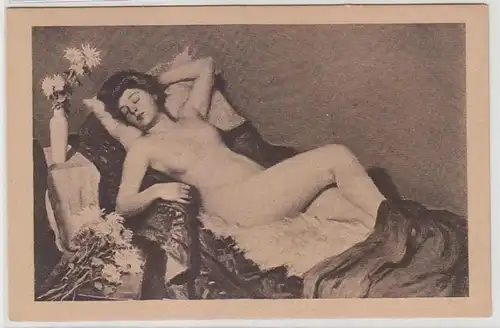 47366 Erotic Ak Dame nue, Stember: "Dans les rêves" vers 1930
