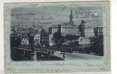 47336 Mondscheinkarte Greiz Stadtansicht 1900