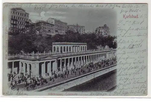 47335 Carte de clair de lune Karlovy Vary Mühlbrunnen Colonnade