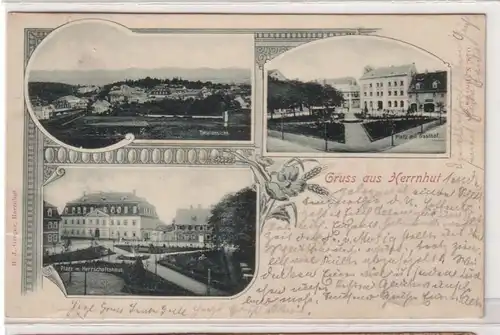 47323 Mehrbild Ak Gruß aus Herrnhut Gasthof usw. 1900