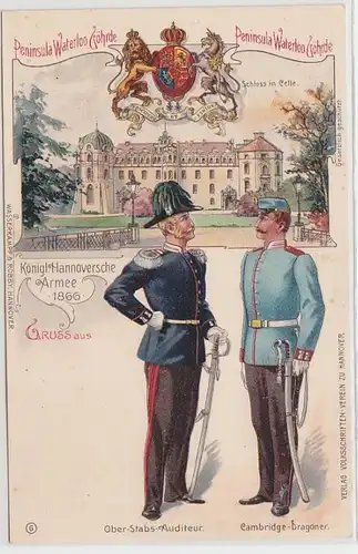 47296 Ak Lithographie royale armée de Hanovre 1866