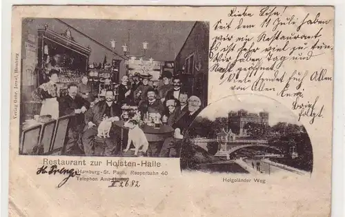 47255 Ak Hamburg Restaurant zum Holsten Halle 1912