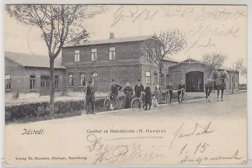 47237 Ak Idstedt Gasthof zu I dstedtkirche W. Hansen 1903