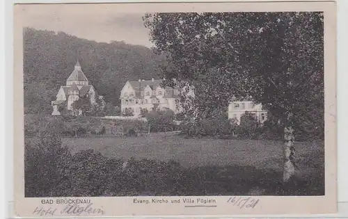 47236 Ak Bad Branchau église et Villa Füglein 1918