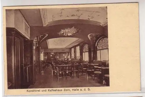 47215 Ak Halle a.S. Konditorei & Kaffeehaus Zorn 1930