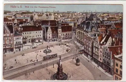 47194 Ak Halle Blick von den Hausmanns Türmen 1918