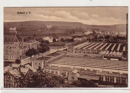 47193 Ak Adorf dans le Vogtland Vue totale 1923