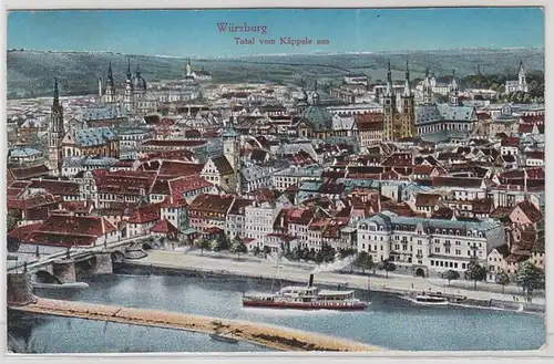 47192 Ak Würzburg Total vom Käppelle aus 1912